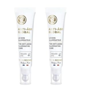 Yves Rocher Complete Anti-Age Global Eye Illuminating Contour Cream MAture Skin Anti Wrinkles 0.5 fl.oz. Set of 2 Best Gift Kit