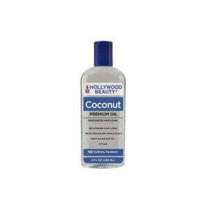 Hollywood Beauty Coconut Oil Moisturizes Hair & Skin 8 Oz