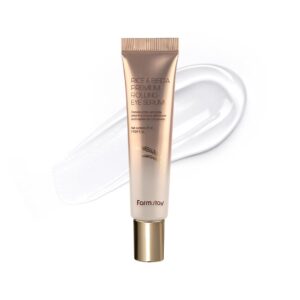 Farmstay Rice & Bifida Premium Rolling Eye Serum with Niacinamide, Dark Spot Remover Correcting, Cooling & Soothing Eye Cream for Puffy, for Women & Men, Korean Skin Care, 0.84 fl. oz.