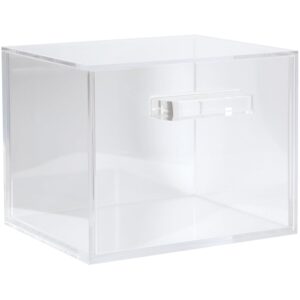 ForPro Premium Pure & Simple XL Facial Towel Acrylic Holder with Drawer, Holds 50 Pure & Simple XL Facial Towels, Disposable Makeup Remover Dry Wipe Holder