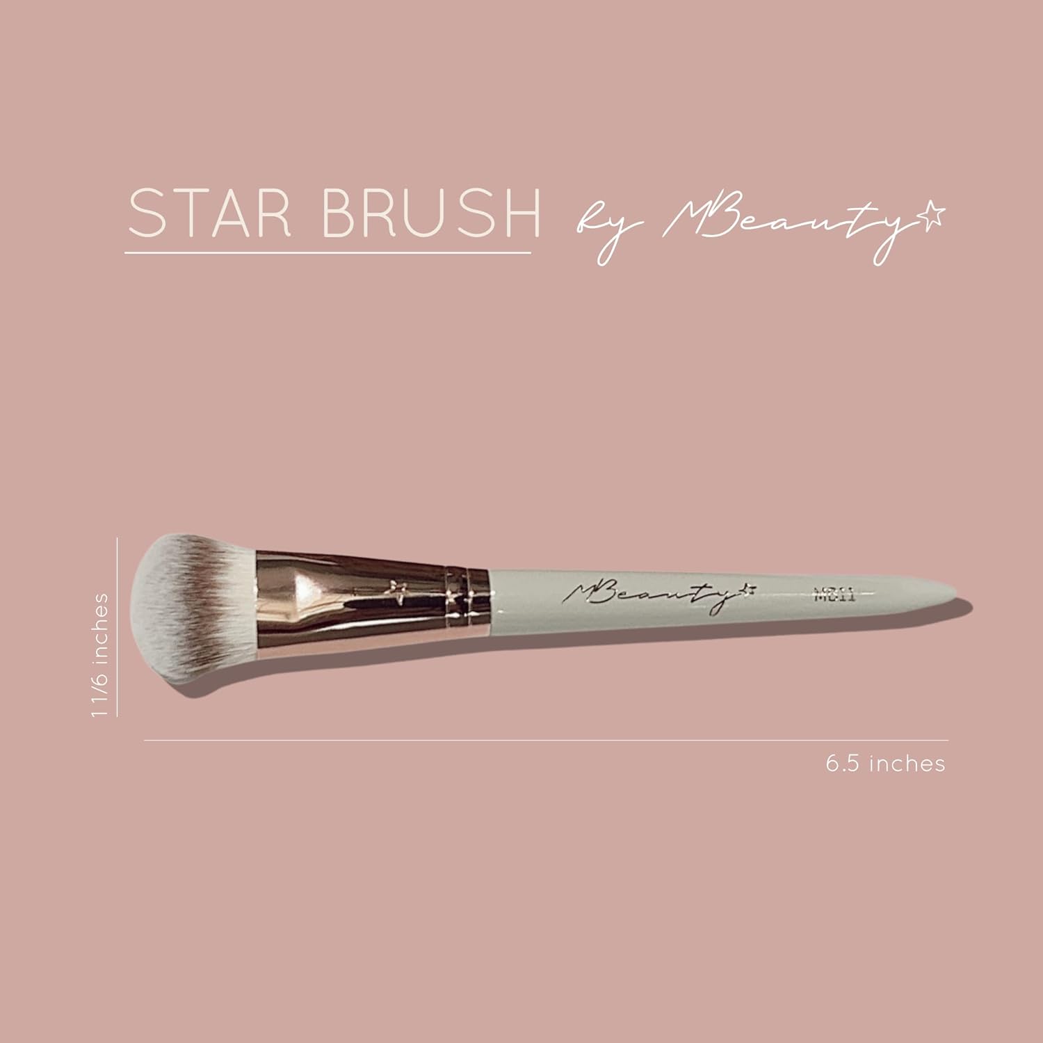 StarBrush MB11, Makeup Brush For Foundation, Ivory & Copper 100% Wood designed to be Waterproof, Super Soft Fibrous Hairy Structure with Vegan, Cruelty Free Fibers, Latina Owned Brand - Image 4