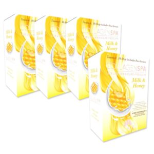 La Palm Collagen Spa Luxury Manicure and Pedicure with Collagen Bubble Crystals – Milk & Honey (4 Count)