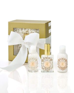Shelley Kyle Tiramani Mini Gift Set, Includes Travel Size Perfume, Lotion, And Bath Gel, Packaged in Beautiful Cream and Gold Gift Box with Ribbon