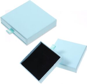 2 Pcs Bracelet Gift Box 3.1×3.1×0.7 Inch Small Jewelry Gift Box Cardboard Jewelry Boxes Square Necklace Earring Bracelet Gift Boxes Small Gift Boxes for Bracelets Necklaces Earrings Jewellery Gift