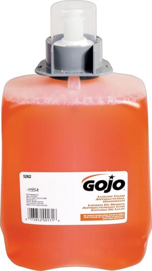 GOJO 5262-02 2000 mL Luxury Foam Antibacterial Handwash, FMX-20 Refill (Case of 2)