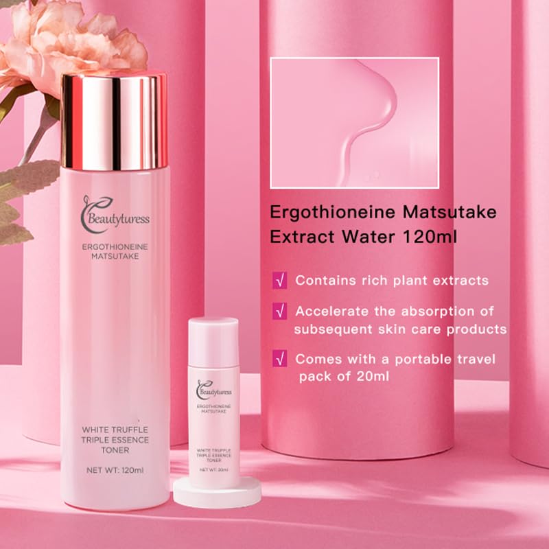 8-Piece Korean Luxury Ergothioneine Skincare Set - Enrich with Matsutake Extract & Hyaluronic Acid for Deep Moisturizing & Lock in Moisture, Gentle for All Skin Types, Daily Use korean skincare set - Image 5