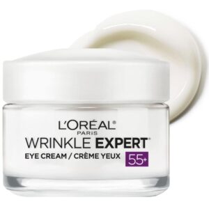 L’Oreal Paris Wrinkle Expert 55+ Anti-Wrinkle Eye Cream with Calcium, Reduce Crow’s feet, 0.5 Oz