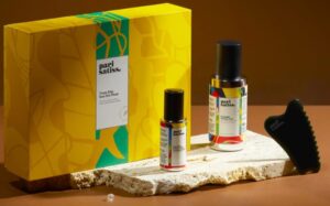 Three Step Gua Sha Ritual – Green Nephrite Jade Gua Sha Facial Tool, Rosewater Toner, Bio Retinol for Skin Essence – Self Care Gifts for Women, Travel Accessories, Gifts for Her