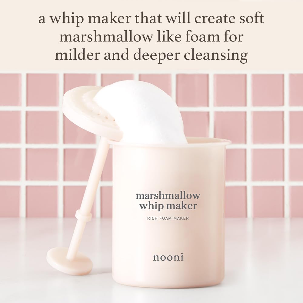 NOONI 2-in-2 Much Needed Facial Cleansing Single - Marshmallow Whip Maker | Gentle Deep Cleanser For Skincare, Rich Foam Maker For Face Wash, Gift, Remove Impurities, for All Skin Types - Image 2