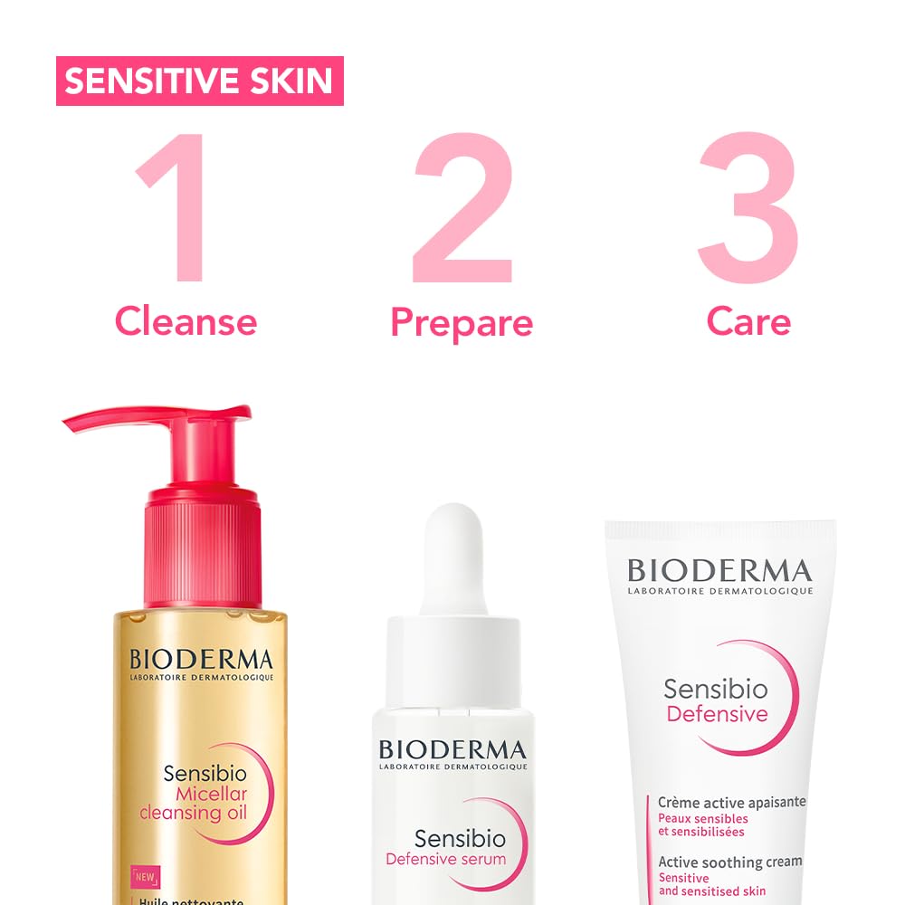 Bioderma Sensibio Micellar Cleansing Oil, 1st Ecobiological Micellar Formula Gentle Face Cleanser That Deeply Cleanses, Soothes & Nourishes Skin with Oil-to-Milk Texture, Fragrance-Free, 5 Fl Oz - Image 3