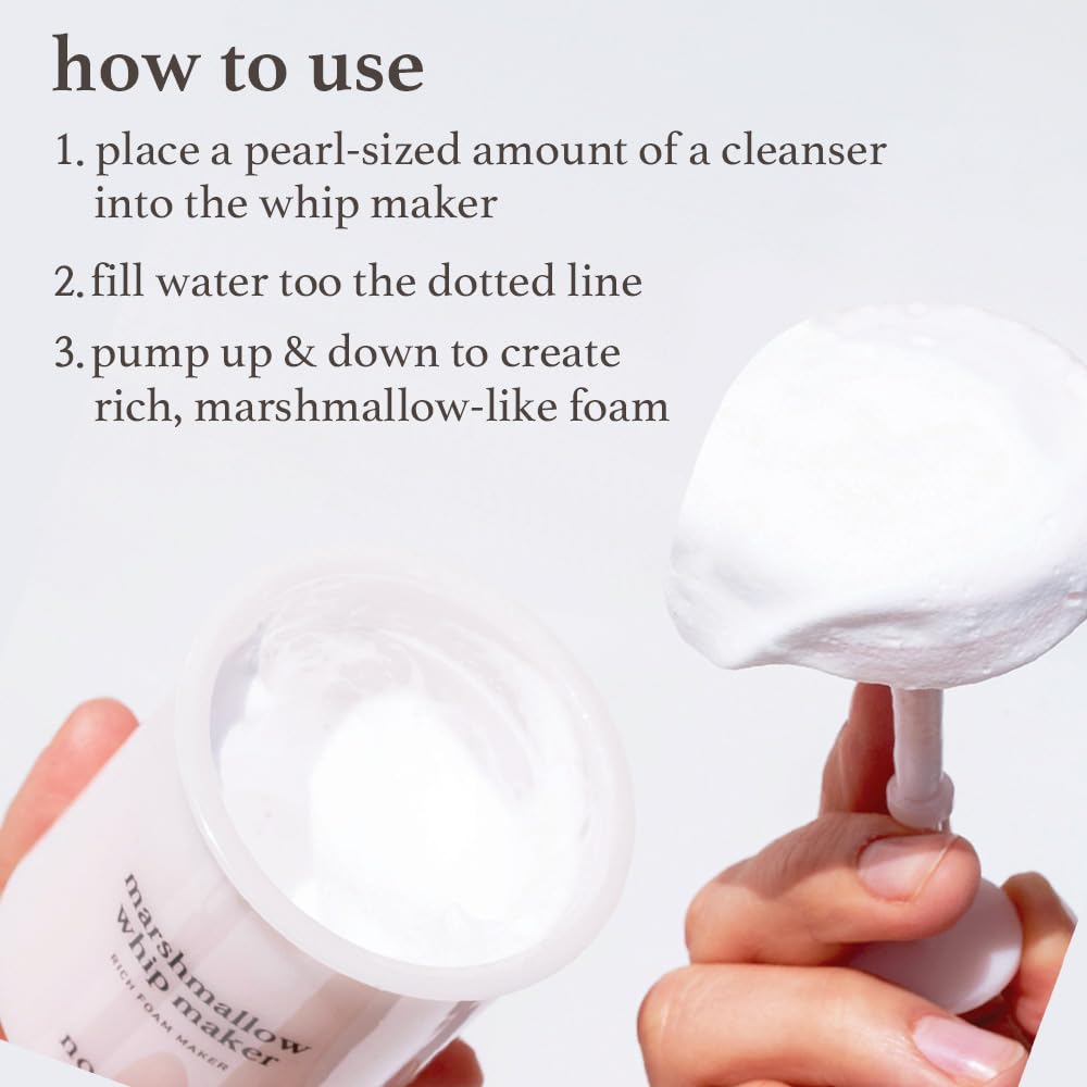 NOONI 2-in-2 Much Needed Facial Cleansing Single - Marshmallow Whip Maker | Gentle Deep Cleanser For Skincare, Rich Foam Maker For Face Wash, Gift, Remove Impurities, for All Skin Types - Image 4