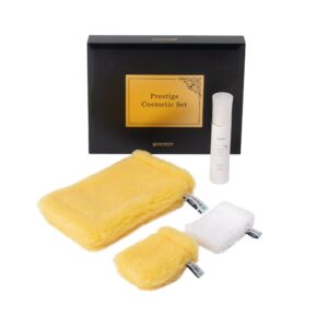 Prestige Cosmetic Set – Luxurious Skin Care Kit with Golden Ray Cream, Body and Face Cleaners, and Face Glove