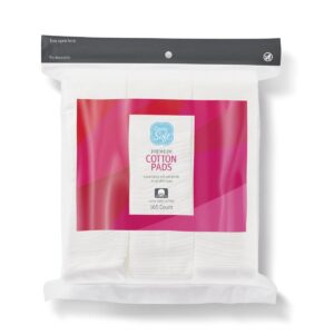 Premium Cotton Pads, 100% Natural and Lint-Free Cotton, Hypoallergenic (330 Count)