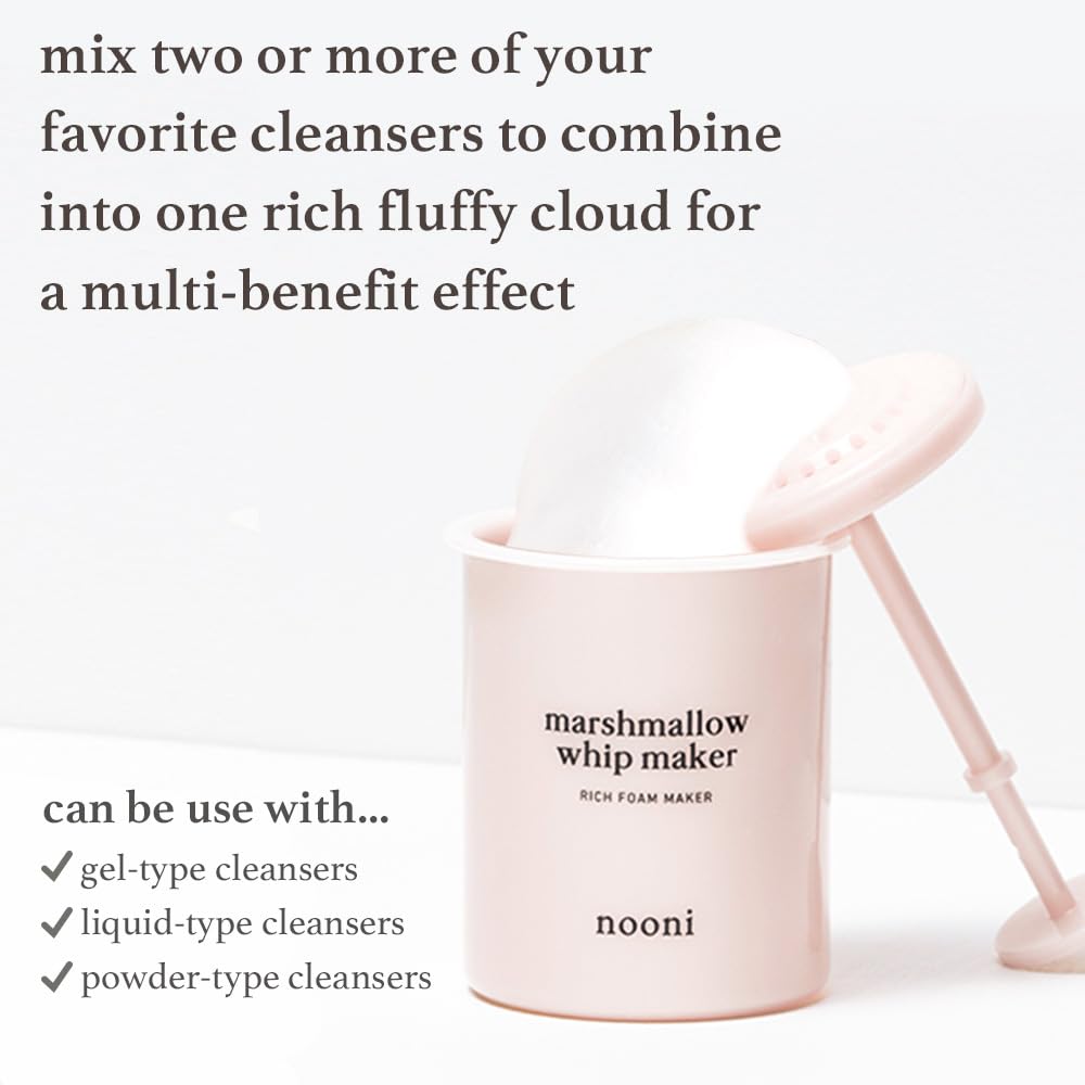 NOONI 2-in-2 Much Needed Facial Cleansing Single - Marshmallow Whip Maker | Gentle Deep Cleanser For Skincare, Rich Foam Maker For Face Wash, Gift, Remove Impurities, for All Skin Types - Image 5