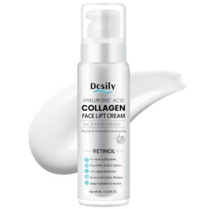 Tighten and Lift Neck Cream: Instant Face Lift Cream – 6-in-1 Anti-Aging Face Moisturizer for Anti-Wrinkle, Firm – Collagen, Retinol, Peptides & Hyaluronic Acid Neck Firming Cream for Skin Care