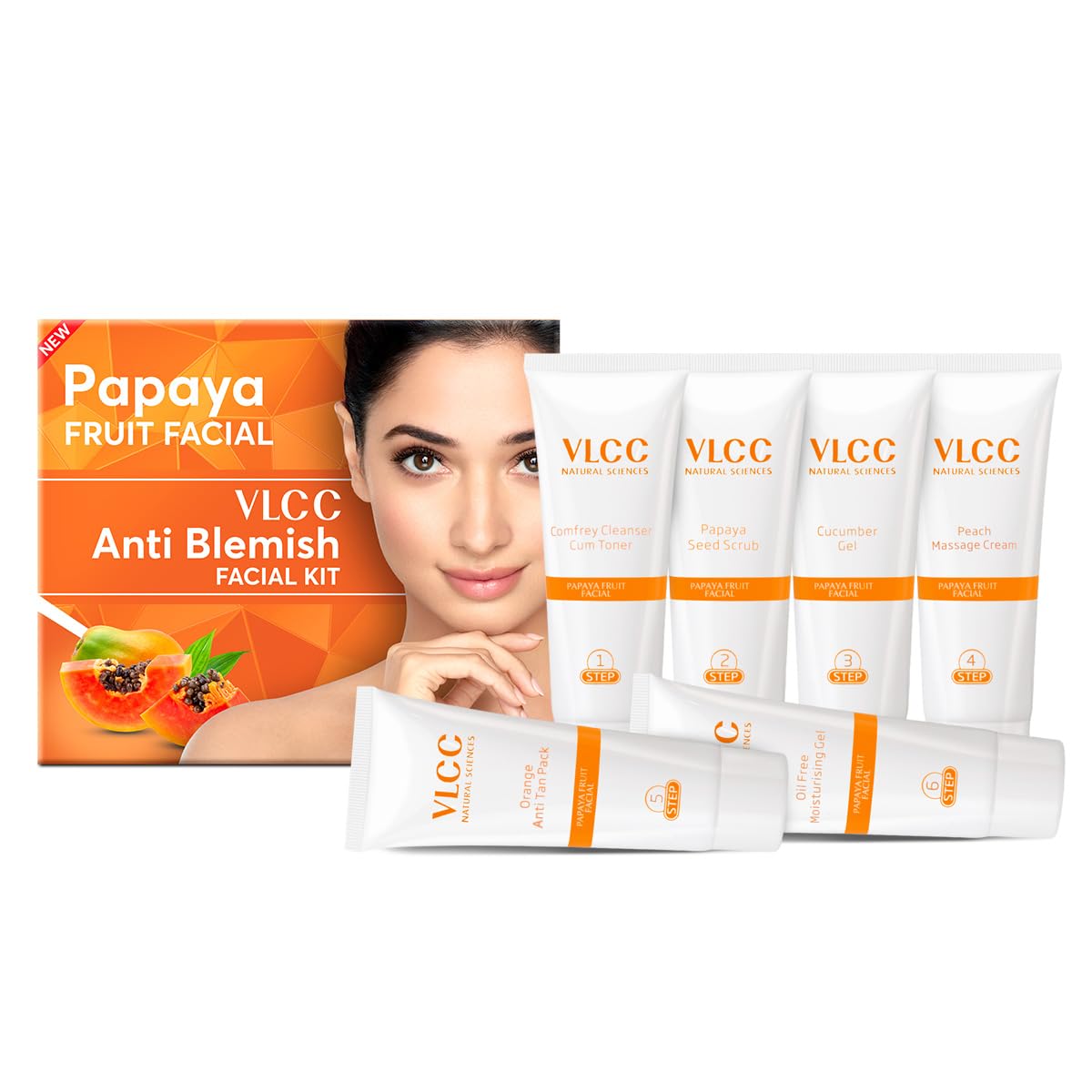 VLCC Papaya Fruit Single Facial Kit (60gm) - Image 2