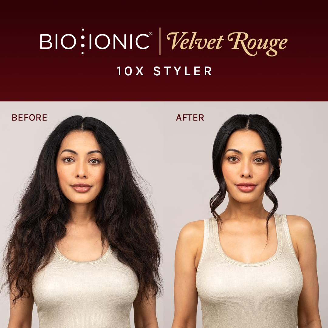 Bio Ionic 10X Styling Iron, Hair Straightener with 1" Sonic Vibrating Plates, Flat Iron with Ion Generating Mineral Complex, Versatile Syler for Wavy & Straight Hairstyles, 2025 Newer Version - Image 5
