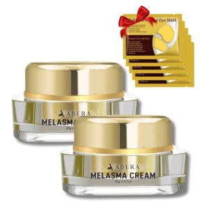 ABERA Face Cream (Premium Version) – Hydrating and Repairing Cream for Dry Skin, Gentle and Nourishing Formula for All Skin Types (2 Boxes + 5 Eye Patches)