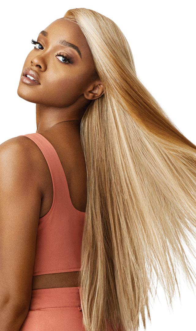 Outre LACEFRONT COLORBOMB Loose Straight Willow Tree Style Salon-Quality Colors Premium High Heat Resisitant Synthetic, Celebrity Baddies & Social Media Influencers Flaunting - KOURTNEY (1B) - Image 3