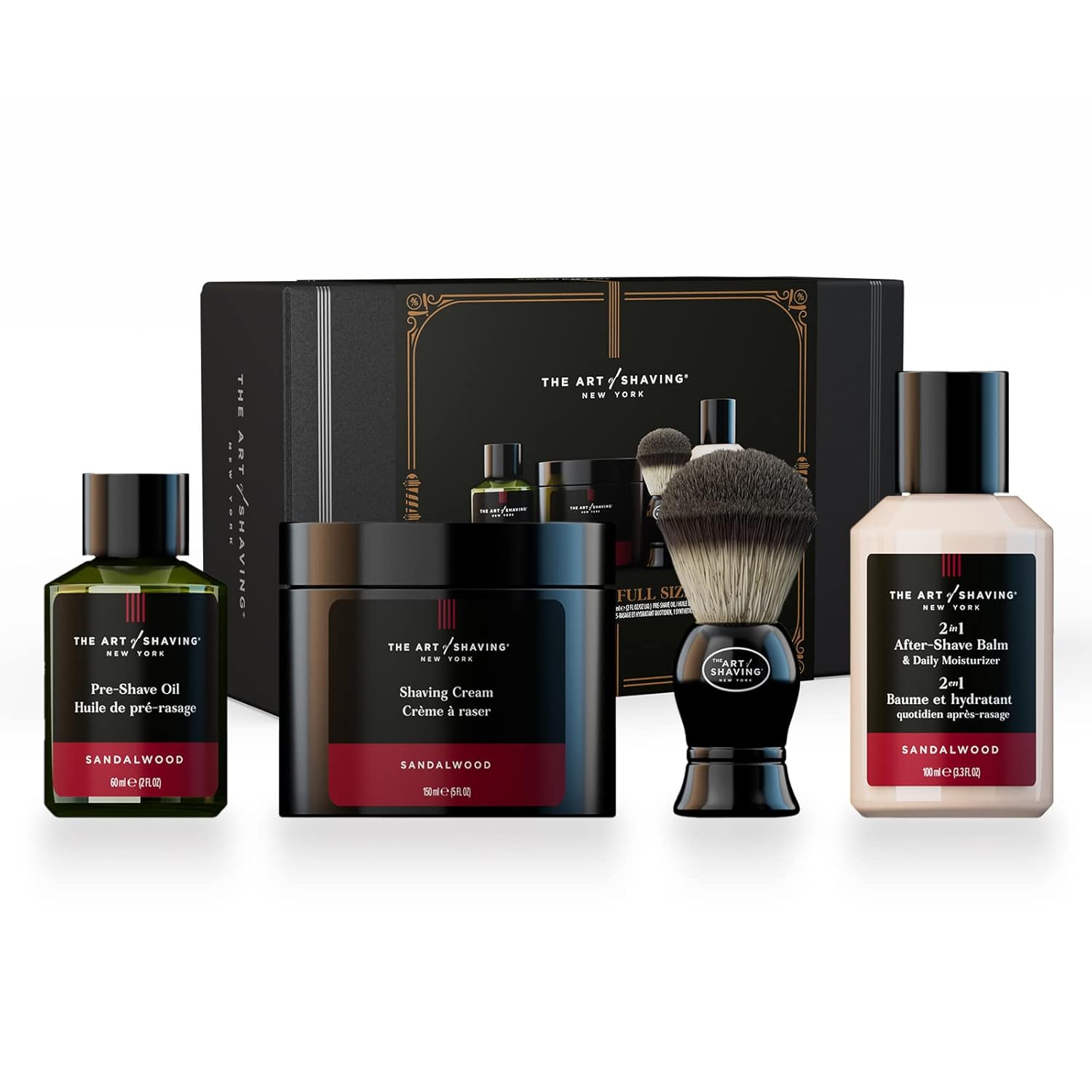 The Art of Shaving Shaving Kit for Men - The Perfect Gift for The Perfect Shave with Shaving Cream, Shaving Brush, After Shave Balm, & Pre Shave Oil