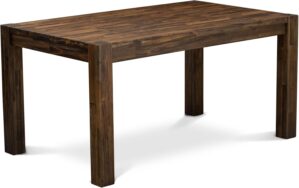 East West Furniture CN6-07-T Celina Dining Room Table – Rectangle Rustic Farmhouse Table , 36×60 Inch, Jacobean