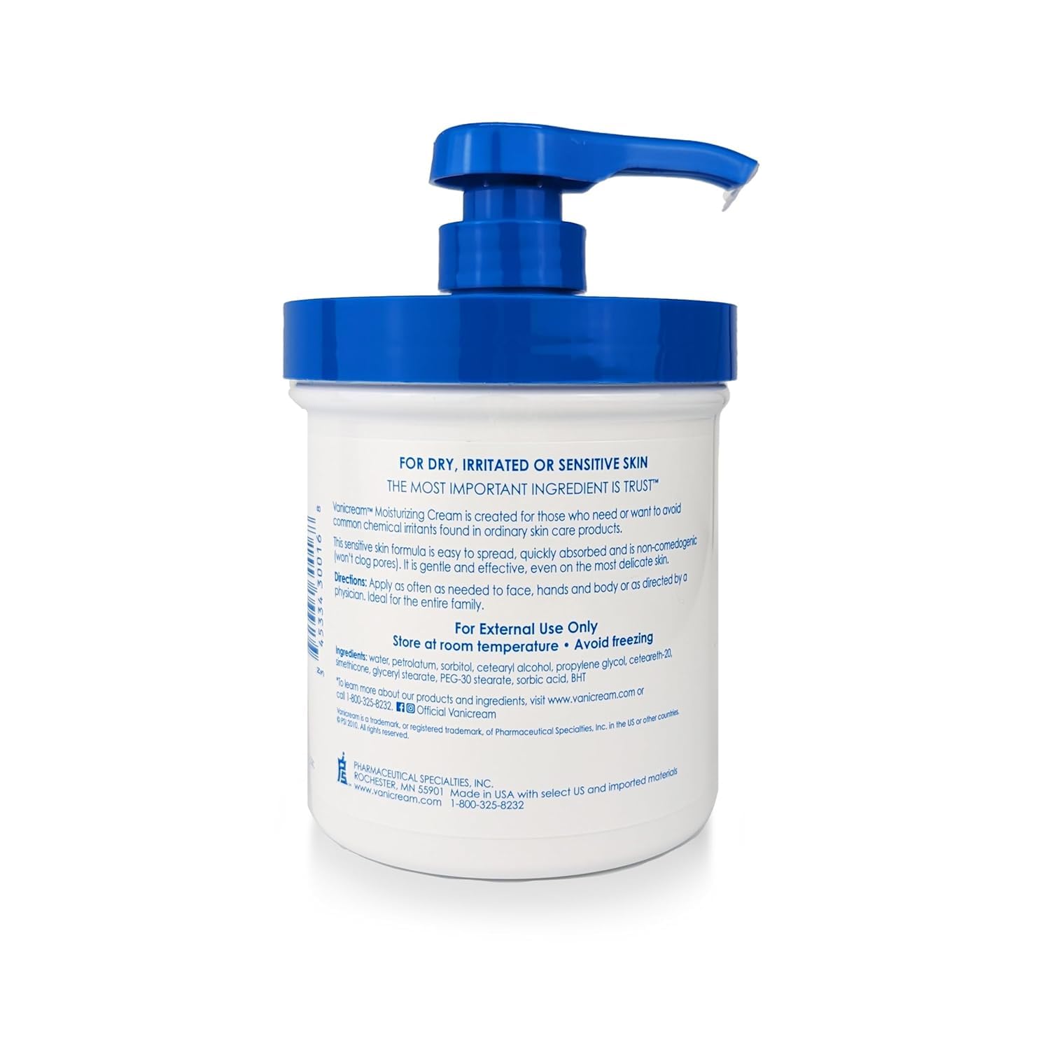 Vanicream Moisturizing Skin Cream with Pump Dispenser - 16 fl oz (1 lb) - Moisturizer Formulated Without Common Irritants for Those with Sensitive Skin - Image 2