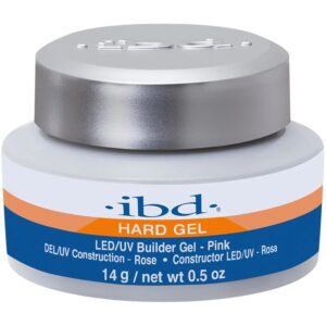 IBD Hard Gel – LED/UV Builder Gel Pink, 1er Pack (1 x 14 g) – MADE IN USA – Premium Aufbaugel für Gelnägel