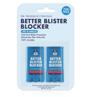 Dr. Frederick’s Original Better Blister Blocker – 0.9 oz – 2 Sticks – Anti-Chafing Stick – Anti Friction Balm for Blister Prevention – Great for Travel, Walks, Runs, Theme Parks, and Comfort