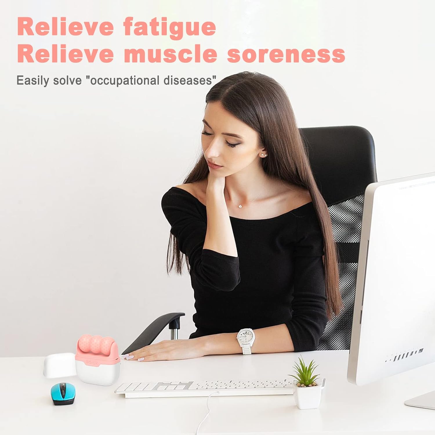 Ice Roller for Face and Eyes - Facial Skin Care Tools with 2 in 1 Face Roller and Travel Case, Self Care Gift for Men Women (Pink) - Image 4