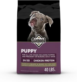 Diamond PREMIUM RECIPE Complete and Balanced Dry Dog Food for Growing Puppies, 40lb