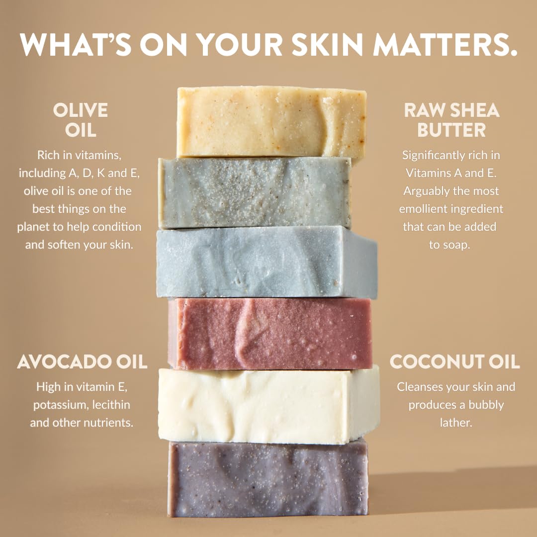 Handmade in Canada, Plant Based Cold Process Natural Bar Soap, With Premium Essential Oils, Dry Skin, Pack of 6 (Citrus) - Image 5