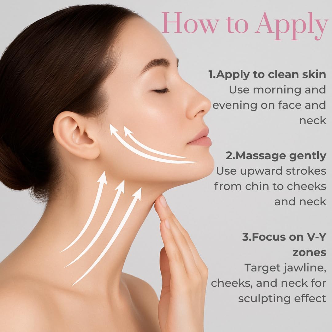 V-Y Shape Face & Neck Cream – Anti-Aging Lifting & Firming with 5 Biotech Peptides, Lipofilling Complex & Up-Gravity Complex – Sculpts Jawline, Rejuvenates Skin – Dermatologically Tested - Image 6