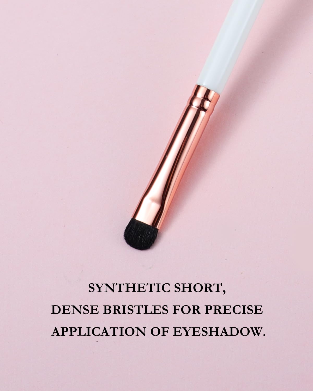 Small Smudge Brush, Professional Eyeshadow Brush for Smudging, Blending, Filling in, Premium Synthetic Bristles Tapered Eye Makeup Brush - Ivory - Image 5