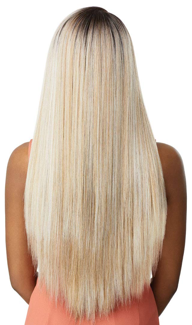Outre LACEFRONT COLORBOMB Loose Straight Willow Tree Style Salon-Quality Colors Premium High Heat Resisitant Synthetic, Celebrity Baddies & Social Media Influencers Flaunting - KOURTNEY (1B) - Image 4