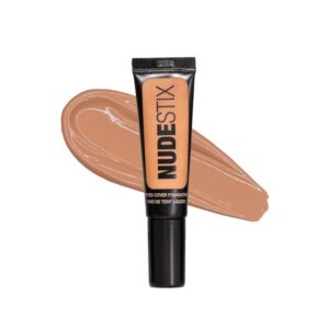 Nudestix Tinted Cover Liquid Foundation, Buildable Coverage for Even Skin Tone, Flawless Natural Lightweight Makeup Finish, 0.84 fl oz (25 ml)