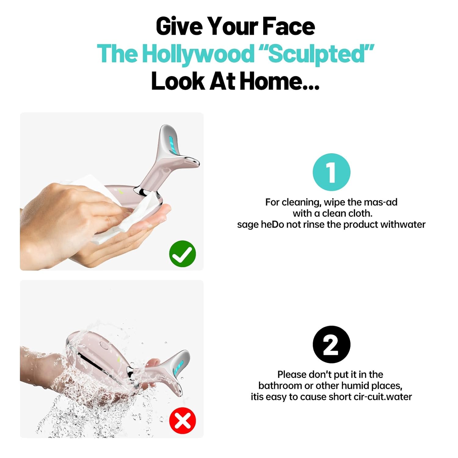 Red Light Therapy for Face, Floverkity LED Face Massager, RED Light Device, at-Home Face Tool for Skin Care - Image 5