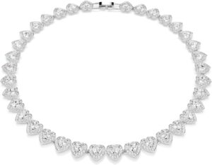 Swarovski Ariana Grande Collection, Clear Crystal & Pearls, Rhodium Finish, Necklaces, Earrings and Bracelets