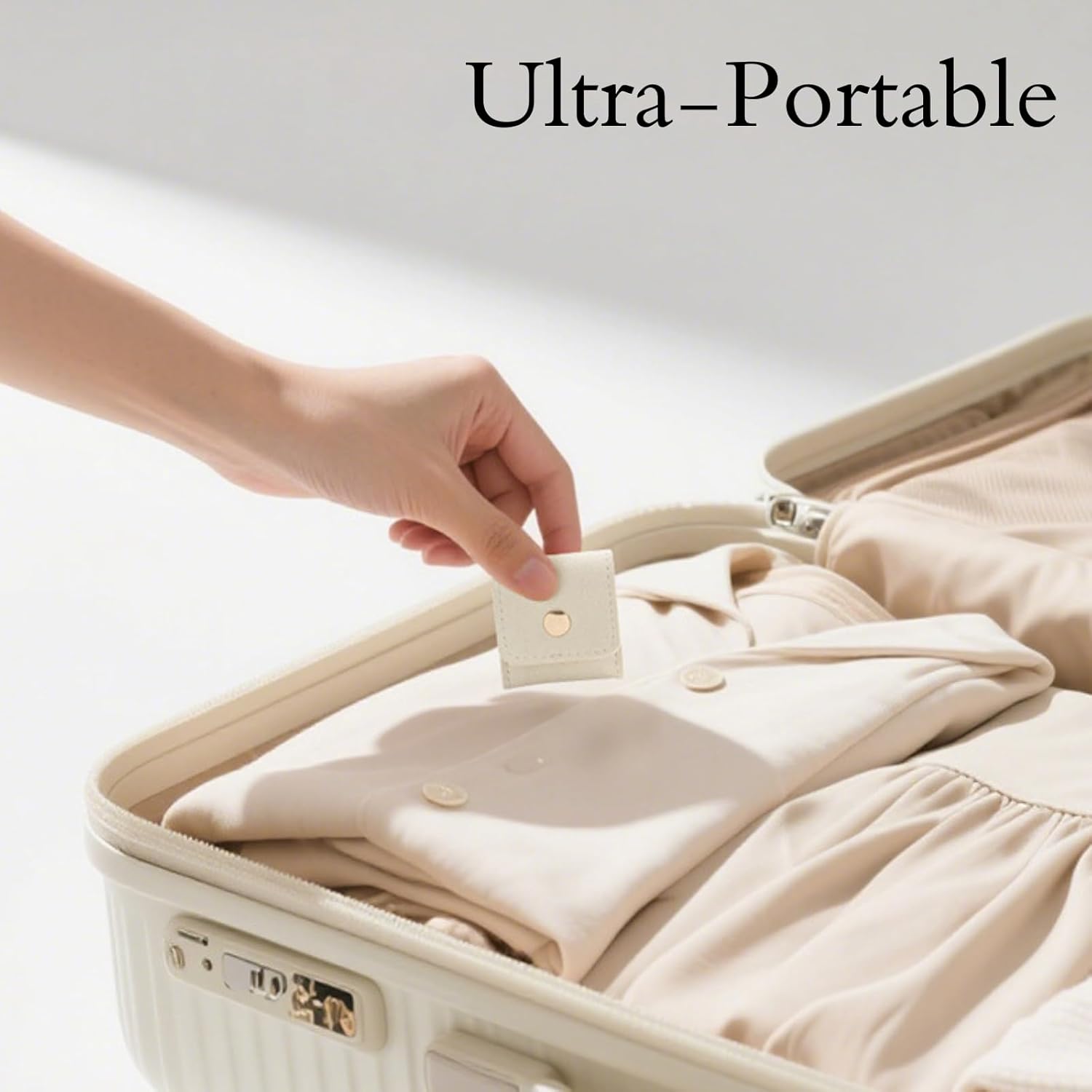 Dehorss/Gem-Hanbss Mini Travel Jewelry Bag, Jewelry Organizer, Mini Pouch, Foldable Multifunctional Travel Jewelrys Pouch With Buckle (Pink) - Image 4