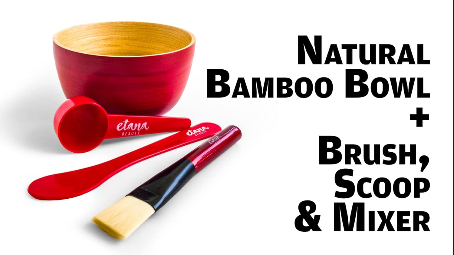 Aztec Secret Aztec Clay Premium Mask Set by Etana Beauty – All-In-One Kit Includes 1lb Indian Healing Clay, 16oz Bragg's Apple Cider Vinegar, Natural Bamboo Bowl, Stir, Scoop, Brush & Tote - Image 3