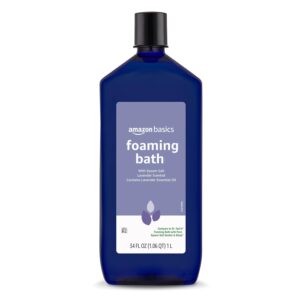 Amazon Basics Lavender Scented Foaming Bath with Essential Oil, 34 Fluid Ounce