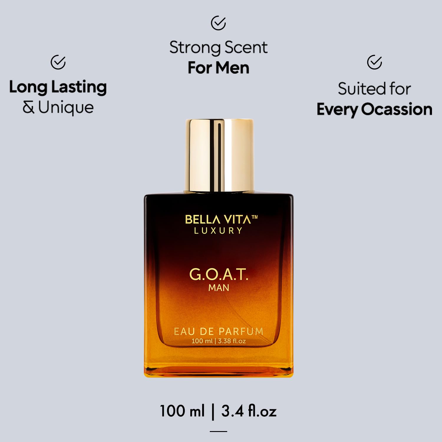 BellaVita Luxury Mens Gift Set & G.O.A.T. Man Perfume Combo | Perfume for Men with Bergamot, Lavender & Patchouli Oriental | Long-Lasting Cologne for Men - Image 4