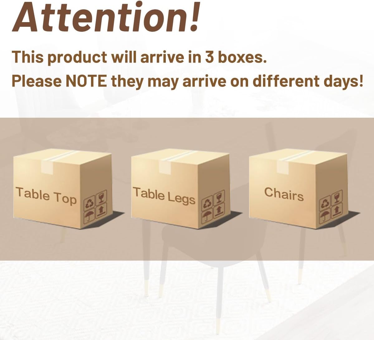 Small Dining Table Set for 4, 50'' Sintered Stone Table, Easy to Assemble, Suitable for Small Spaces - Image 8