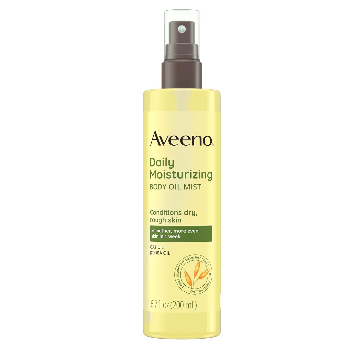 Aveeno Daily Moisturizing Dry Body Oil Mist with Oat and Jojoba Oil for Dry, Rough Sensitive Skin, Nourishing & Hypoallergenic Body Spray, Paraben-, Silicone- & Phthalate-Free, 6.7 fl. oz - Image 7