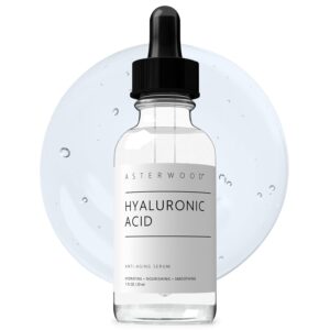 Asterwood Hyaluronic Acid Serum for Face – Plumping, Anti-Aging, Hydrating – Fragrance-Free – 1 Fl Oz