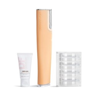 DERMAFLASH LUXE+ Sonic Dermaplaning Tool for Face Peach Fuzz Removal, Anti-Aging and Exfoliation