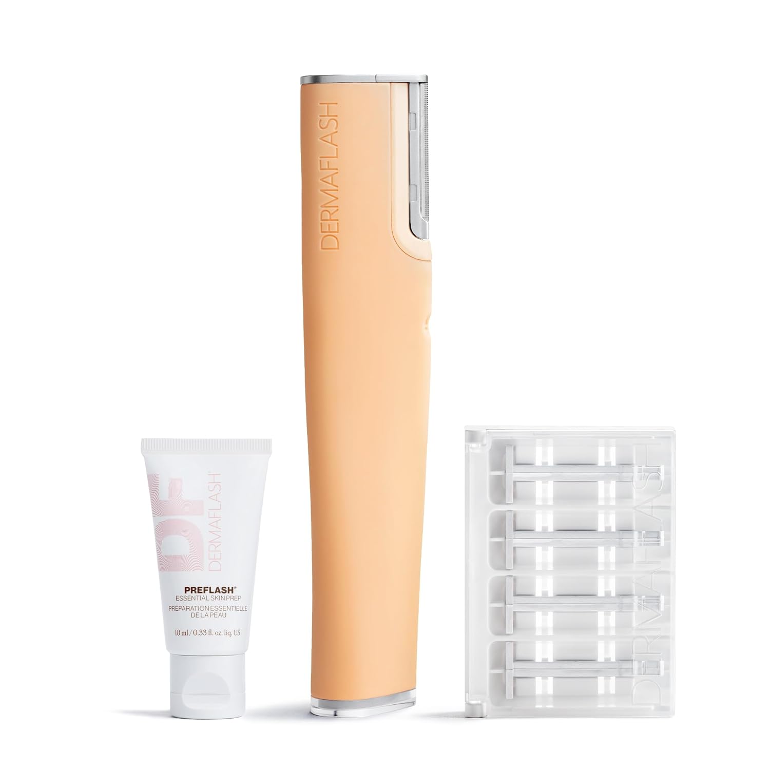 DERMAFLASH LUXE+ Sonic Dermaplaning Tool for Face Peach Fuzz Removal, Anti-Aging and Exfoliation