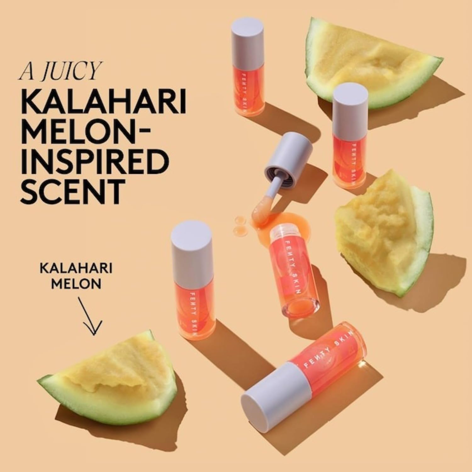 Fenty Skin Fenty Treatz Hydrating + Strengthening Lip Oil - Kalahari Melon - Image 5