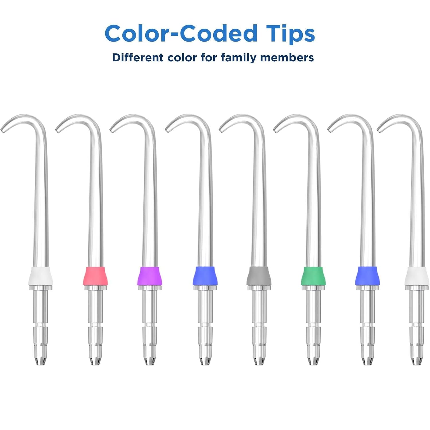 Replacement Heads for Waterpik, Replacement Picks for Water Pik Water Flosser (8 Implant Denture Tips + Storage Case + Travel Case Bundle) - Image 5