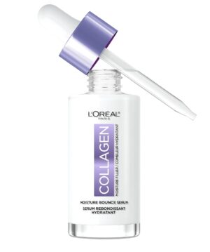 L’Oreal Paris Collagen Moisture Filler Moisture Bounce Face Serum, Glow Serum with Collagen, Glycerin, and Squalane for Bouncy, Radiant, Hydrated Skin