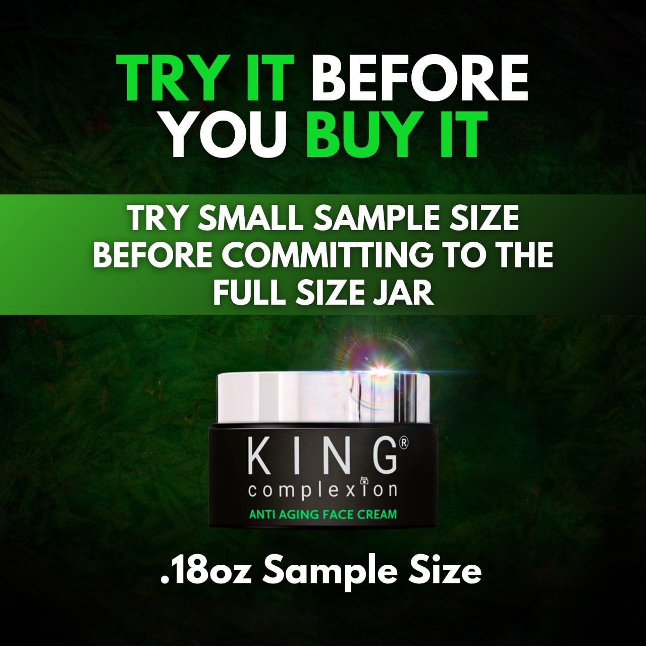 Luxury Mens Anti Aging Face Cream - Small Sample Size - Organic - Lightweight - Non Greasy - Travel Size - Won't Irritate - Black Owned - Mens Face Moisturizer (.18 oz) - Image 2